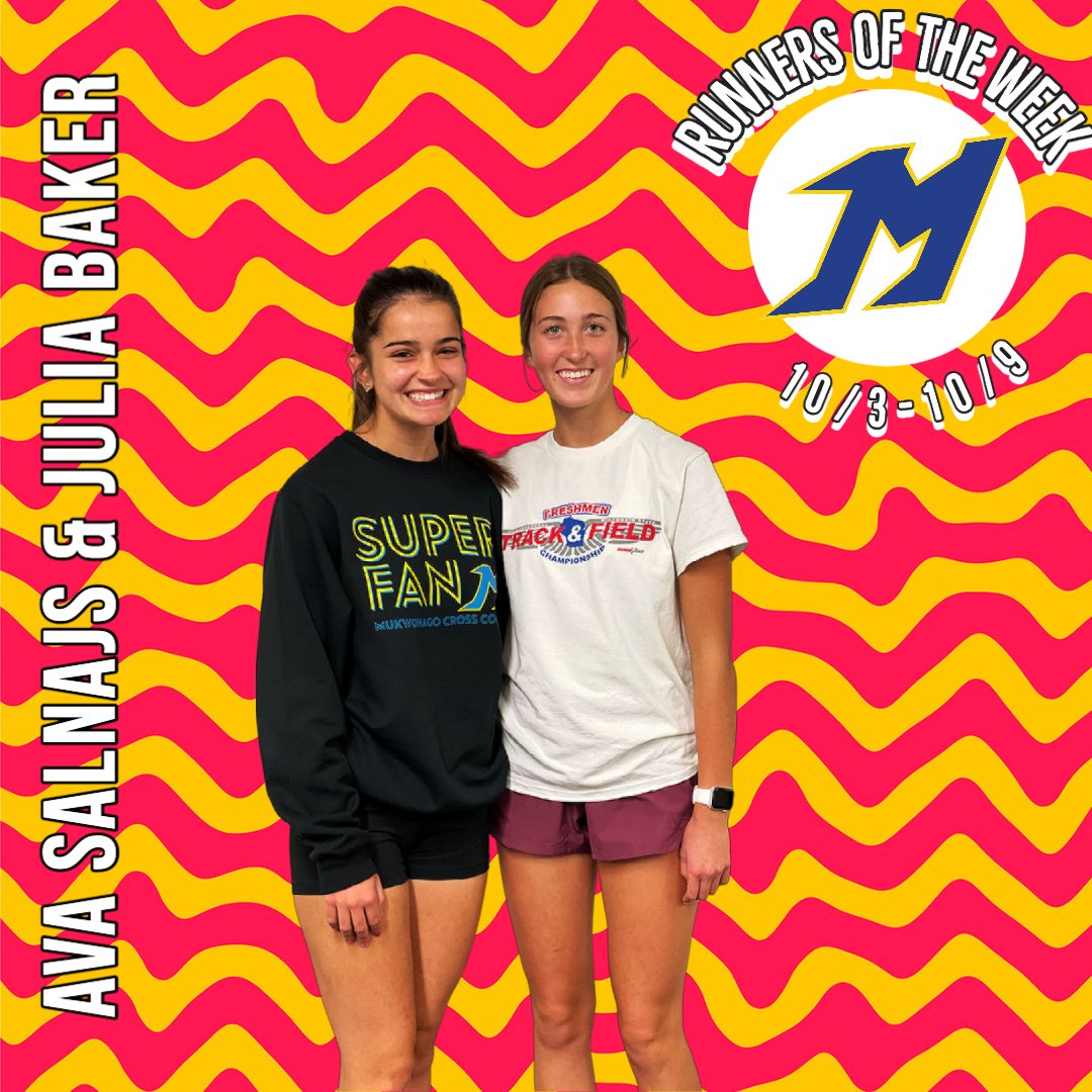 MukwonagoCC's tweet photo. Congrats to this week's runners of the week! Julia Baker came into the season crushing it but then went on to cut almost a minute off her time! Ava Salnajs cut almost two minutes off her time! Keep it up! https://t.co/BcFTLFQbH9