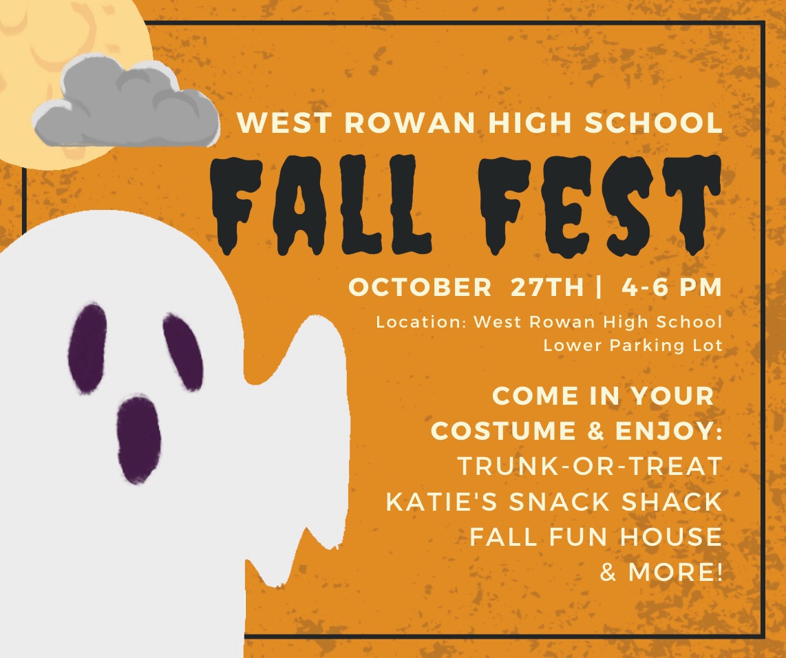 Come on out on October, 27th from 4-6pm to WRHS to enjoy Trunk-or-Treat and other activities.  There is no charge to attend and to enjoy the activities.  Katie's Snack Shack will be selling sweet treats.  #WRHS #WestRoYouKnow