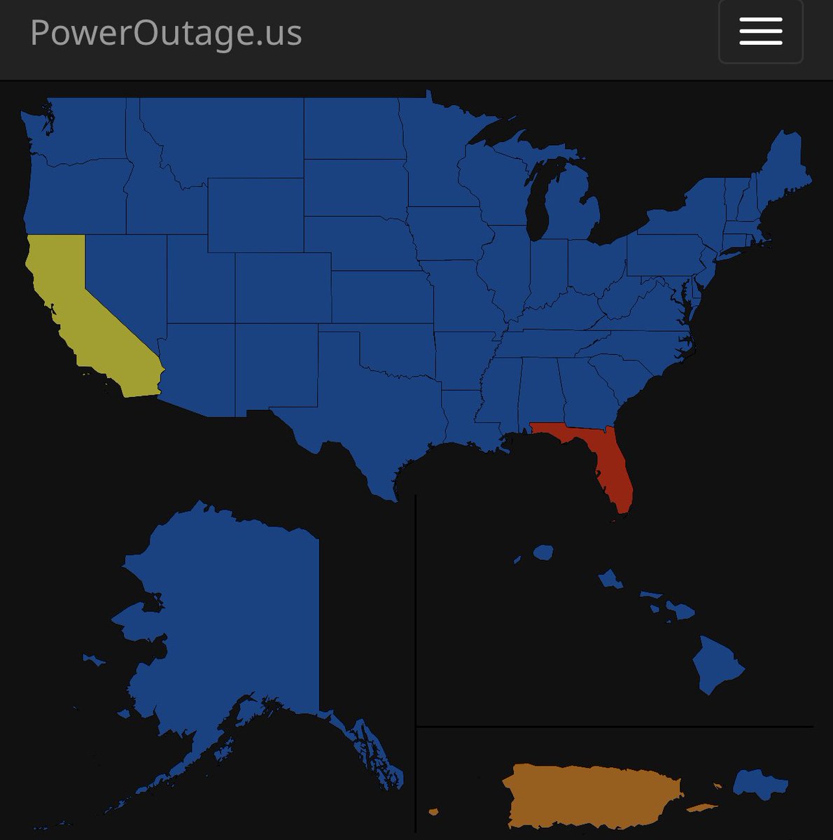 Florida: About 2.5 million people who lost power have had it restored, about 200k are waiting for power restoration which is expected in the next couple of days. Florida was hit by a Category 4/5 hurricane last week. What is California’s excuse? 🤔