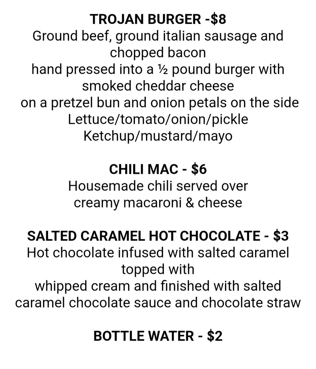 TBHSFballBoostr's tweet photo. 🚚 FOOD TRUCK MENU 🚚 
 
Are you enjoying the food from EduKitchen Food Truck!?! Great news 👉 they will be back this Friday!! Check out the menu below for the Homecoming game!! 👇👇👇 https://t.co/WTD65Ksbnc