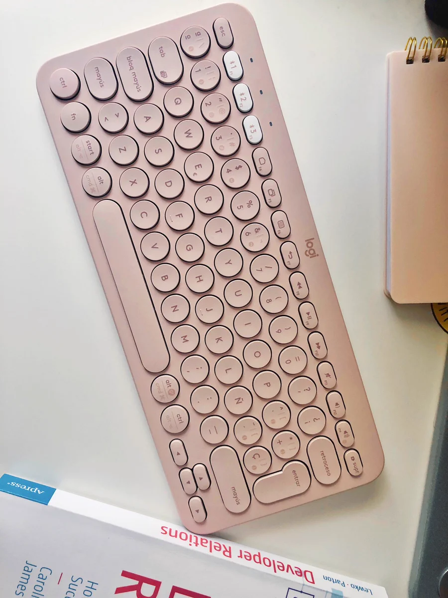 Logitech K380 pink keyboard