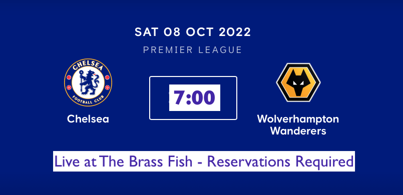 Hi CFC fans, Let's keep the winning form going for the visit of Wolves (along with Diego Costa) to The Bridge.
Please join us at The Brass Fish for a great breakfast and (hopefully) a winning start to the long weekend.Details at trueblues.ca