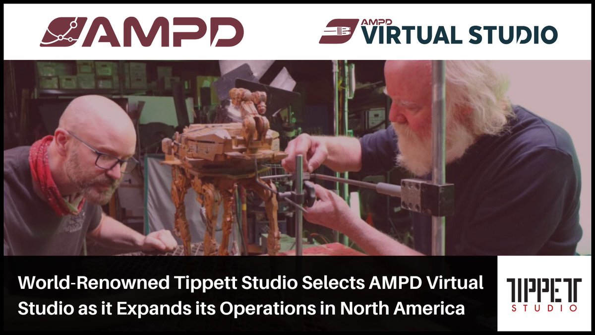 ampd_tech's tweet photo. World-renowned visual effects company @Tippett_Studio selects AMPD Virtual Studio, offered by AMPD Ventures's subsidiary AMPD Technologies (@ampd_tech), to help power its growth and expansion in the North American market.

Read the full press release here: https://t.co/KvAIohVCAg https://t.co/vewbzHGc1q