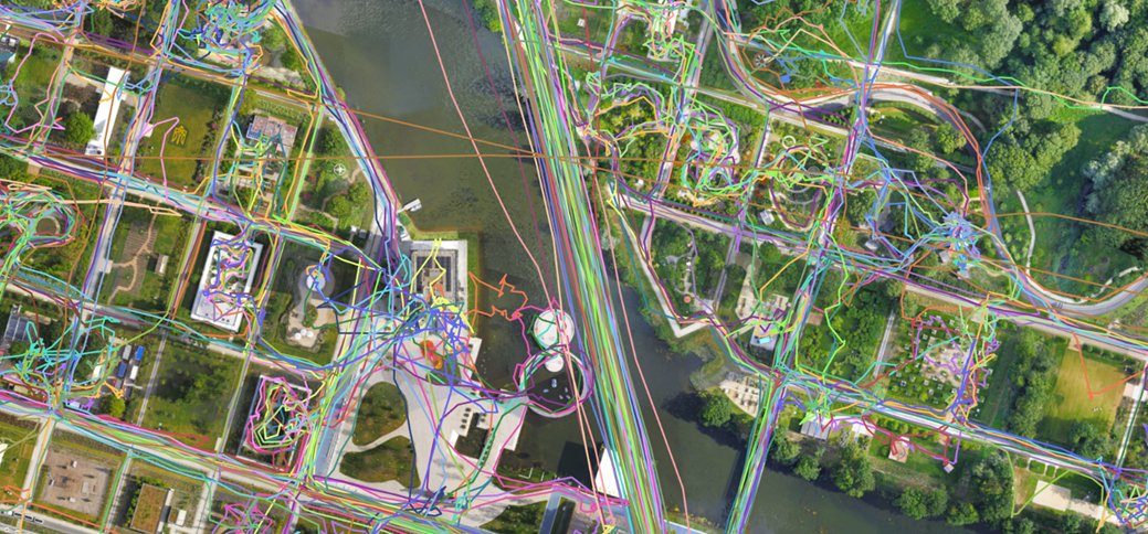 Artsy spaghetti data is somehow way more fun to explore #gischat #gpstrack