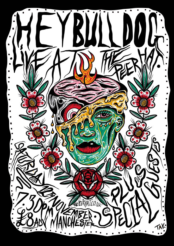 We'll be joining the critically-acclaimed garage rock trio <a href="/heybulldog/">Hey Bulldog</a> at <a href="/The_Peer_Hat/">The Peer Hat</a> in Manchester on Nov 12th! 🎸 🔊

Tickets 👉bit.ly/3e9PvKA