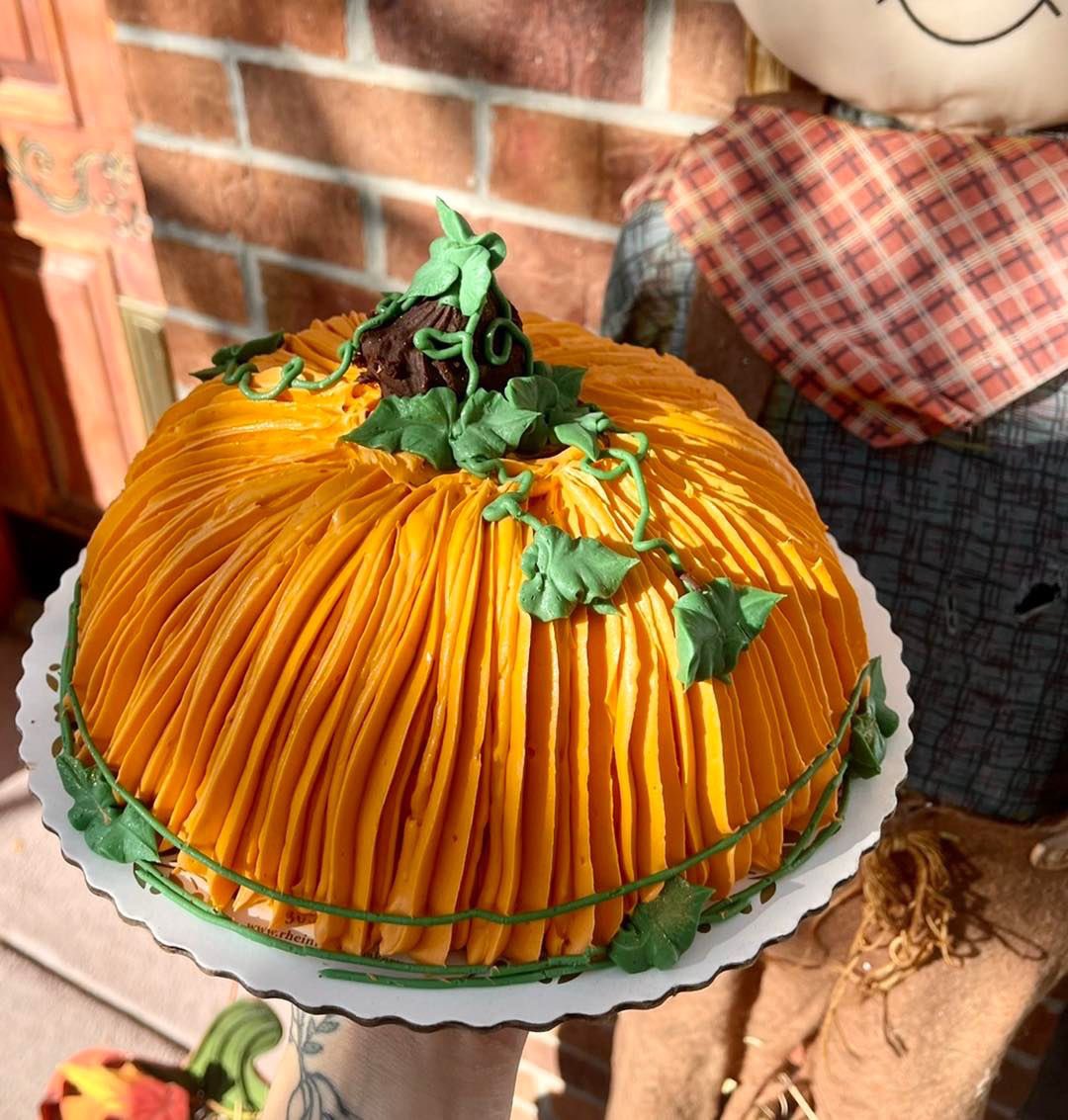 Rheinlanderbake's tweet photo. #pumpkincake for the first weekend of October! #fallcakes #cakedecoratorsarethebest #pumpkincheesecake #ilovepumpkinseason #IloveRheinlanders #findusinOldeTownArvada https://t.co/3jqYPyJGwt