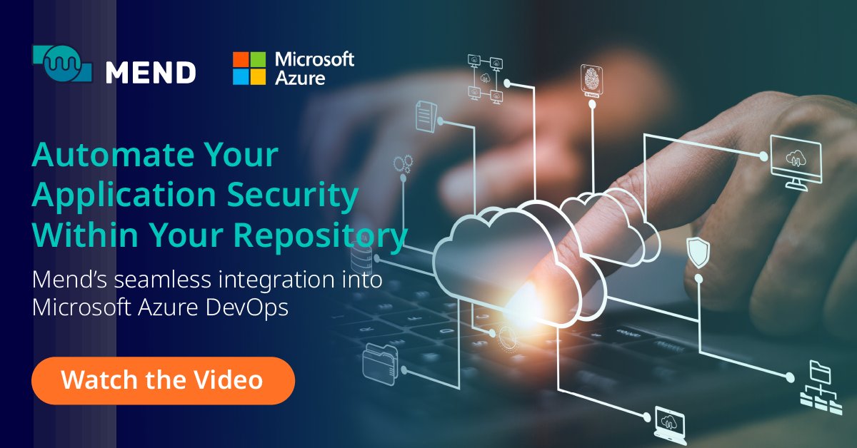 Mend_io's tweet photo. Achieving improved #AppSec outcomes is easier ✔️ faster ✔️ and more efficient ✔️ for @Azure users with Mend. Learn how our integration is enabling secure software development without slowing the development process: https://t.co/4LBOLIkjF1
#MendIt #YouCodeWeCure #MendTogether https://t.co/NAeKRrm5Uw