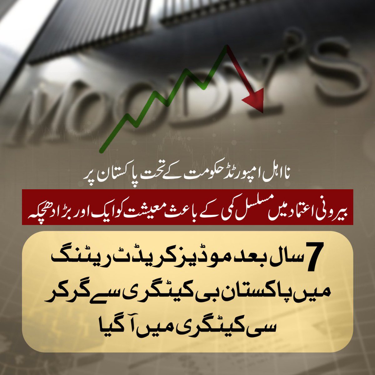 PepeLordBTC's tweet photo. نااہل امپورٹڈ حکومت کے دور میں پاکستانی معیشت کو ایک اور بڑا دھچکا! 

#امپورٹڈ_حکومت_نامنظور 
 #FinalCall https://t.co/8pS9PlnMIk