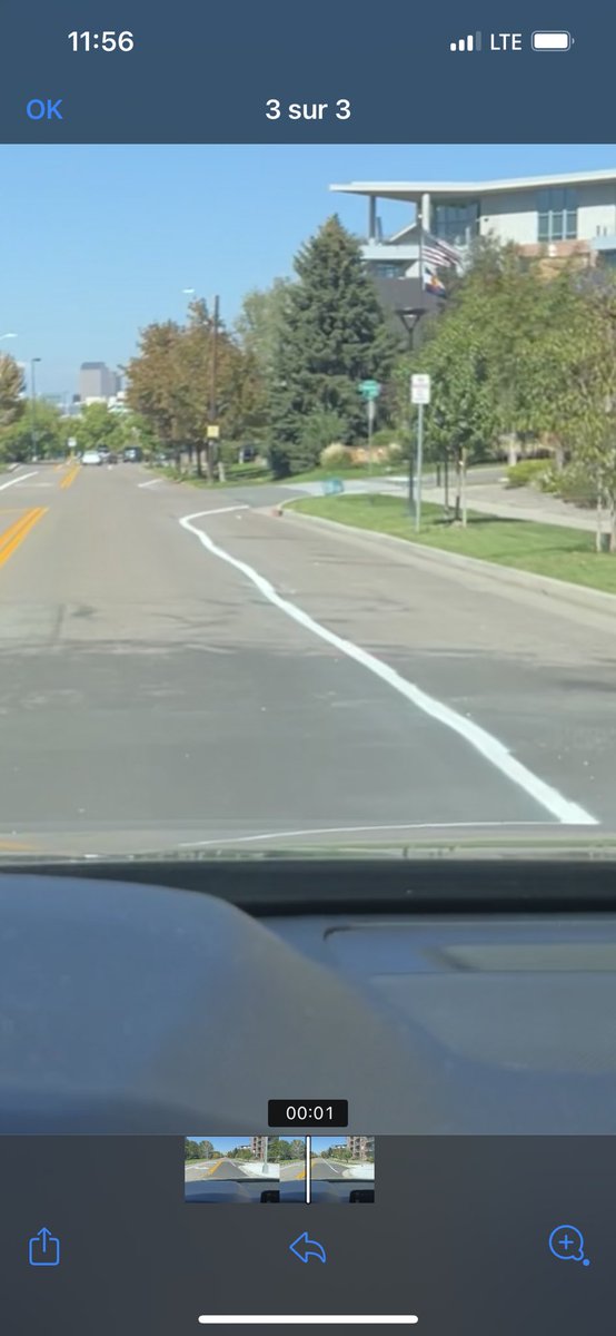 reflexsilver86's tweet photo. @CityofDenver how much money was spent on this quality paint job on Cherry Creek North Drive? Any plans to fix this and the fact that S Monroe Street now has a lane so narrow it’s inviting a head on collision? https://t.co/YoVxjatUlK