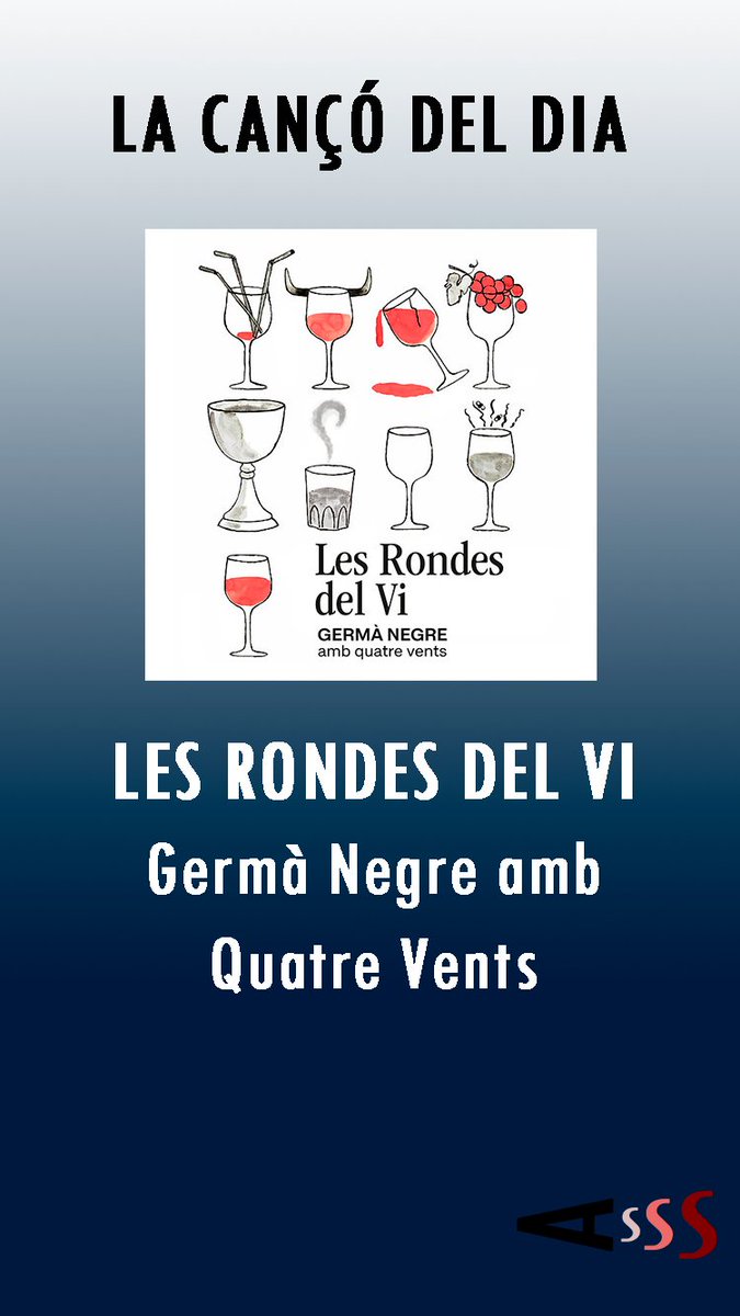 #AvuiSona com a #Cançódeldia #LesRondesdelVi de @GermaNegre amb @elsQuatrevents! El seu segon senzill d'aquest 2022. Una de les cançons de taverna més populars del nostre país, que el grup versiona per celebrar els seu 10è aniversari 👇 youtu.be/OIonSC5pZHY