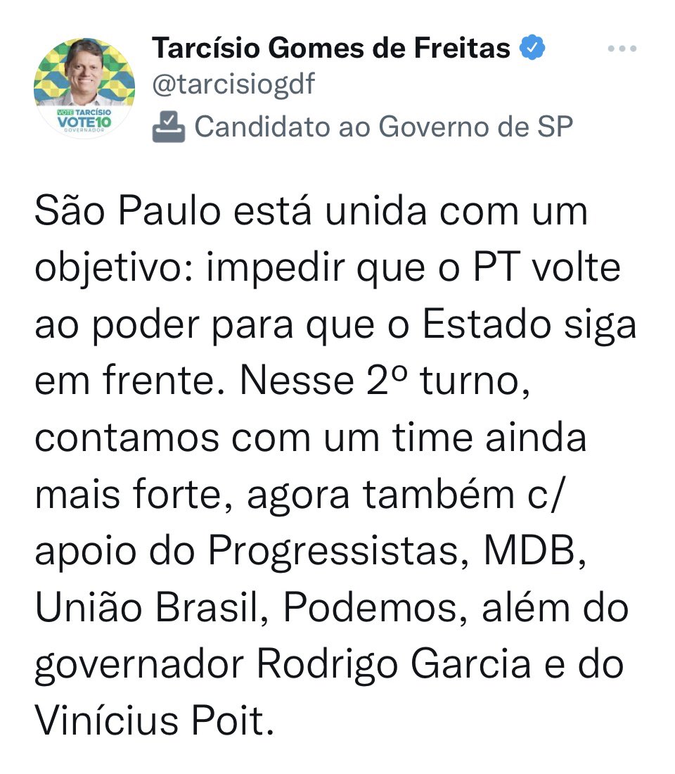 Esse aqui conhece tanto SP que nem sabe que o PT nunca governou o nosso estado 🤡