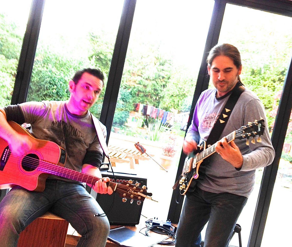 ChrisandDanJam's tweet photo. Back in the day as we tried to figure out how to make these songs work with just two of us…

#Original #Acoustic #Live #Music #Strumming #Drumming #Gibson #Guitar #Takamine #Singer #Songwriter #InABand #Throwback #picoftheday https://t.co/IoGKvhVFYR