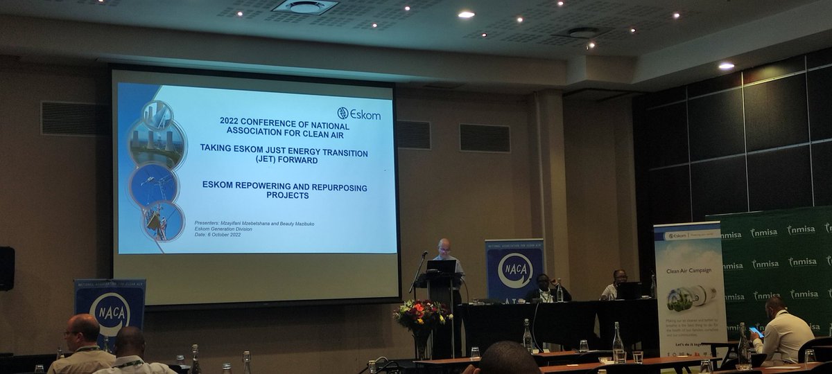 The Eskom Workshop "Taking Eskom JET forward- Eskom repowering and repurposing projects" has begun at this year's  <a href="/NACA_Conference/">National Association for Clean Air</a> <a href="/Eskom_SA/">Eskom Hld SOC Ltd</a>