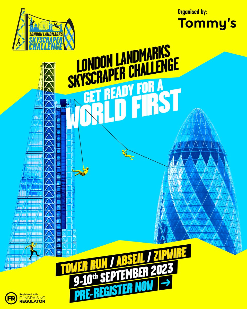 LLHalf's tweet photo. Introducing the LONDON LANDMARKS SKYSCRAPER CHALLENGE!
World First Event🌍
Iconic London Skyscrapers – The Cheesegrater &amp; Gherkin📍
42 Floor Tower Run 🏃 200m Abseil 🤪 OR Roof Top Zipwire 🤪
9 &amp; 10 September 2023📅
100% not for profit 💛
Pre-reg here: https://t.co/6vMYrIT5sk https://t.co/y148I6WqsX
