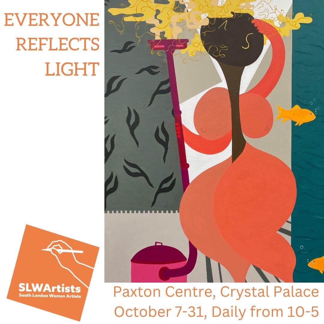 Tmr Fri 7th Oct come and meet the @SLWArtists at their group #art #exhibition ‘everyone reflects light’ #launch. 18 #women #artists showing work themed for #mentalhealth awareness month. Let’s start positive conversations! More info here.. thepaxtoncentre.co.uk/whats-on/2022/…