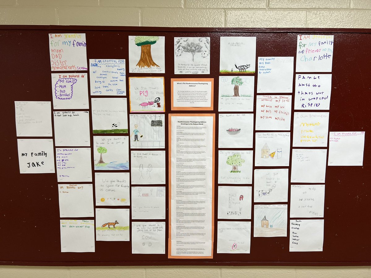 Students reflecting on the Haudenosaunee Thanksgiving Address to give thanks and show their gratitude towards something in their life. <a href="/GEDSB/">Grand Erie District School Board</a>