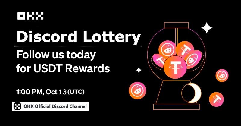 okx's tweet photo. 📢  We're doing a lottery giveaway for our OKX #Discord community with up to $200 in rewards!

Here's how you can participate:

1️⃣ Follow #OKX on Discord: 🔗 https://t.co/6lKVIv3Vwq
2️⃣ Submit UID in the form below 👇

 Winners announced on October 13th