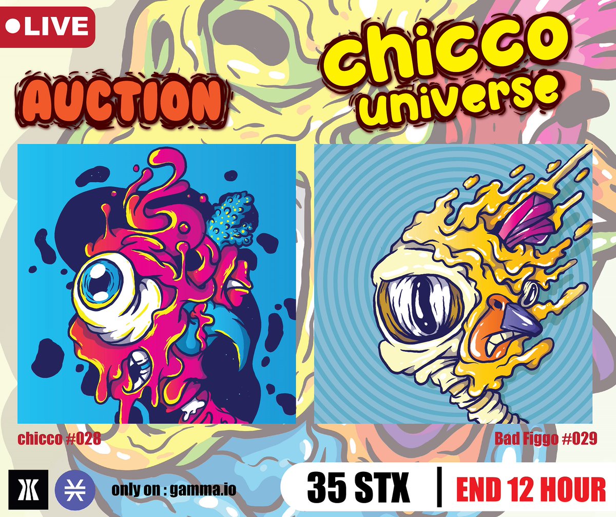 chicconft's tweet photo. 🚨 Auction on Gamma 🚨 

💎  Reserve price 35 $STX
⏰  Duration 12 hours

Chicco #028 : https://t.co/hcW50vTSI7
Chicco #029 : https://t.co/OOIxAHwAZT

Join our discord : https://t.co/6N9Mku4ada

#stxnft #gammaio #stacknft #BTC #btcnft #trygamma #auctionlive #auctiongammaio https://t.co/D5PrKA6YeH