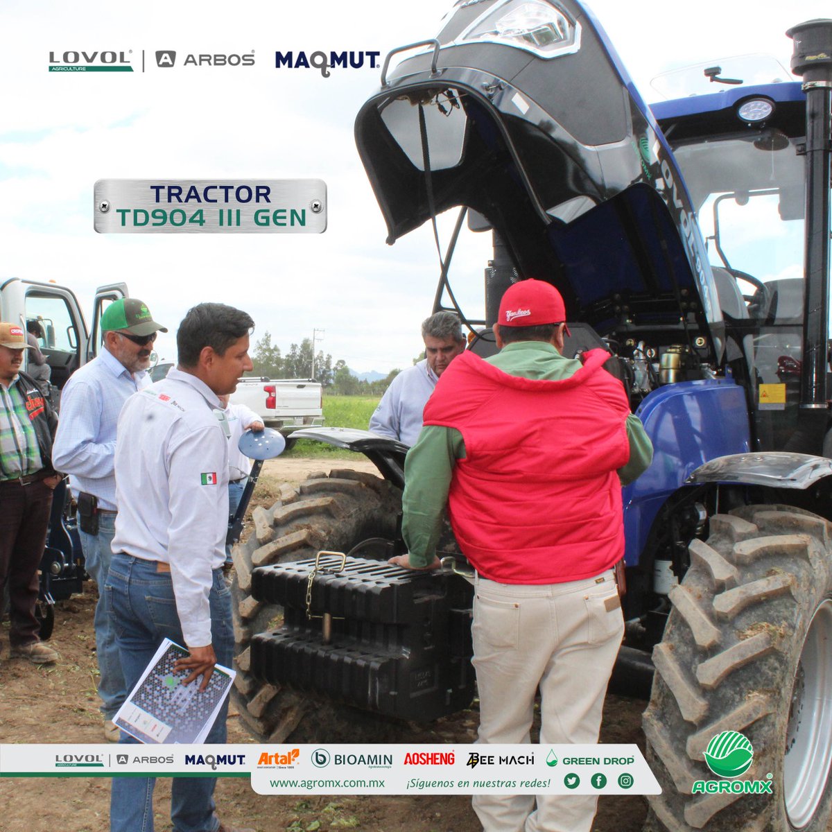 GrupoAgromx's tweet photo. En #AGROMX nuestra línea de tractores #LOVOL ya cuenta con punto de distribución en #Aguascalientes Visita a nuestros amigos de #agroinsumosEljorongo🌱
Nuestros #tractores tienen las características que buscas para el #campomexicano 🚜
#MAQMUT #AOSHENG #BEEMACH #ARTAL #GREENDROP https://t.co/W80LgwuTzS