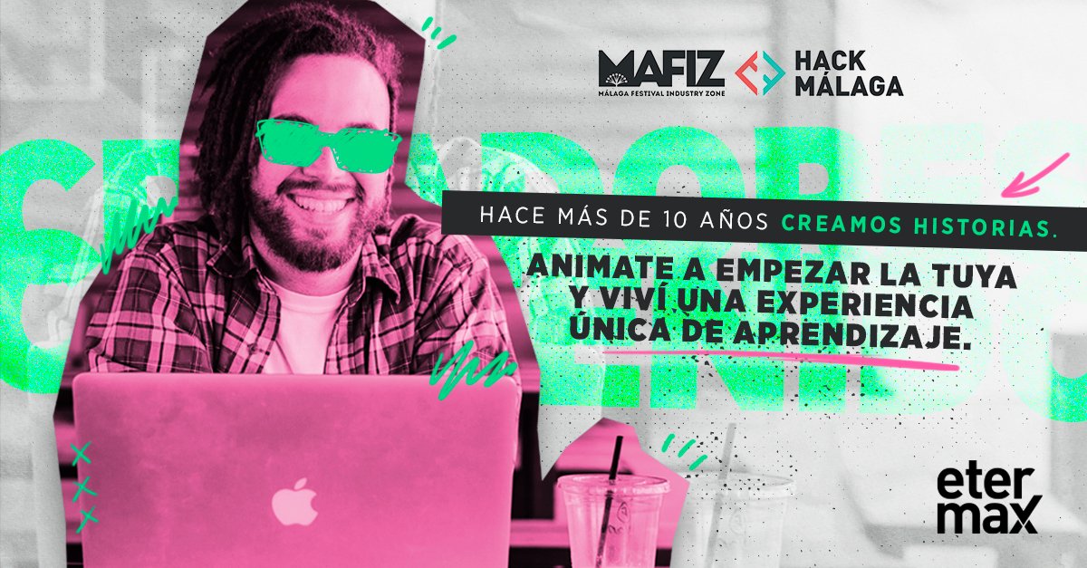 etermax's tweet photo. 📲 Tenemos más de 13 años creando mundos, juegos y fomentando la #curiosidad haciéndonos preguntas. Apoyamos el #HackMafiz, el mejor encuentro para #creadoresdecontenido de Iberoamérica del @festivalmalaga

🤩 ¿Te sumás? https://t.co/IzGbNk70ju https://t.co/XUxqGiXGzv