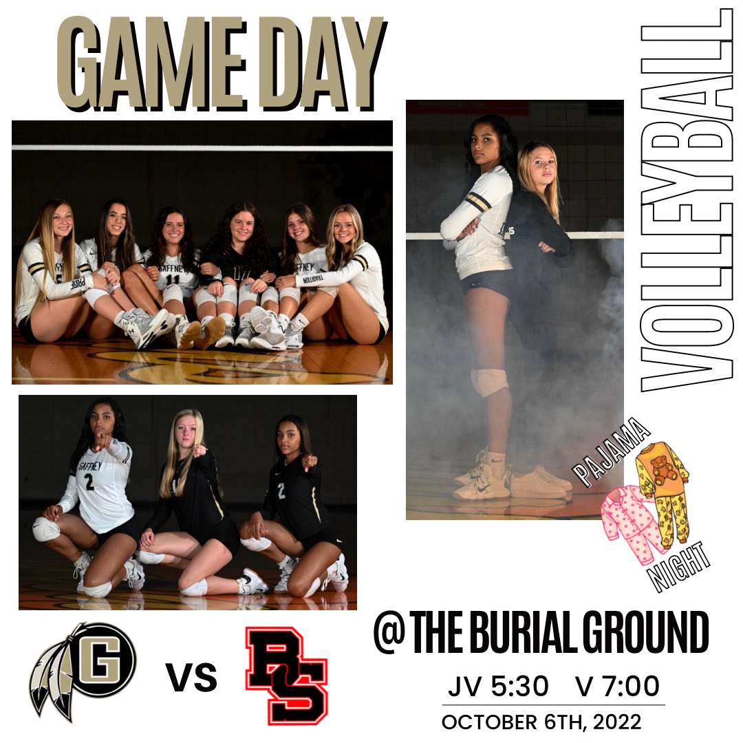 indianvball's tweet photo. 🚨GAME DAY🚨
JV: 5:30
V: 7
Where: HOME💛🖤
Theme: PAJAMAS 
‼️MEET US THERE‼️ https://t.co/JMRZsIZ6EK