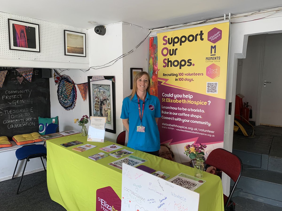 StElizabethHosp's tweet photo. Our #volunteer team has been out and about this week as part of #SuffolkActionWeek! Thanks for everyone who has come to see us! Find out more on all their events and how you can support your local community via @CASuffolk https://t.co/fL6yjFvA2m