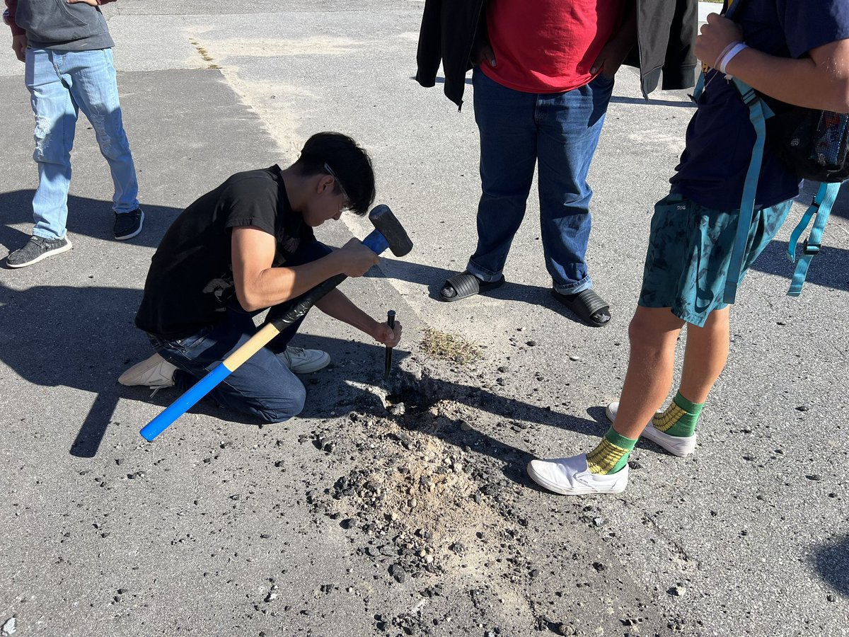 NBHSFFA's tweet photo. Students doing the prep work to install a new shadow box fence to improve the look of our greenhouse area and increase our growing area with stylish planter boxes built by Mr. Held’s carpentry classes!  🦂 #FFA https://t.co/Q6D8o4raCJ