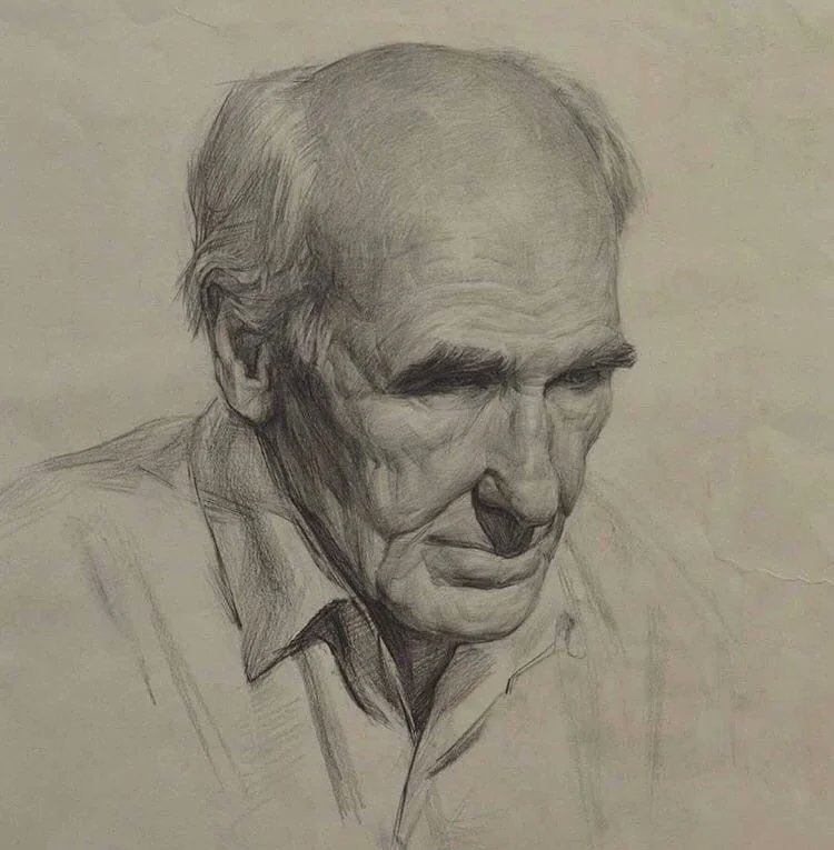 ARNItheNERD's tweet photo. A copy of the drawing of some grandfather on the computer, I really want to practice drawing, so I devote my free time to this)
#drawing #academical #art https://t.co/KVYPc9ZBUh