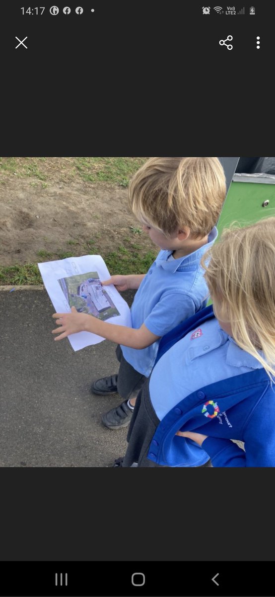 Y1WFA's tweet photo. This week we have started exploring the key question 'Where is my school?'To help us develop our skills as geographers we have been practicing using compass points and maps to direct each other around our gardens. https://t.co/MrwpCcFYVS