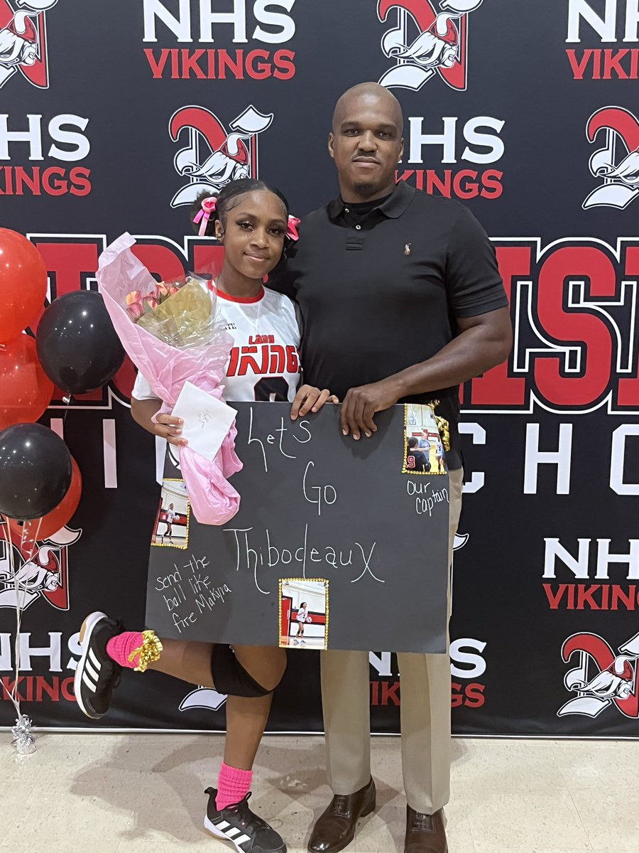 BayouTraining's tweet photo. โฅ๏ธ ๐ค SENIOR NIGHTโฅ๏ธ๐ค For my oldest โThe Princessโ Great win against Madison Prep. Overall Iโm proud of you young lady. From the person you are and the young lady you are becoming and to the student and the athlete you are. Last go round. #VIKINGS #PRINCESSKYRA #SENIORSZN https://t.co/cHsahmzB9v
