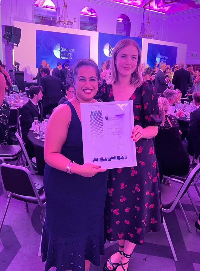SpiritHealthUK's tweet photo. What a night! 🥂

"Immensely proud of the team for winning an award and a commendation at the @Bizcultureawds.

Special congratulations to Vanessa for winning #BusinessCulture Ambassador, you’re a wonderful asset to the family!"
@chrisbspirit

➡️ https://t.co/TfWbWOFlN5 #bcas22 https://t.co/6mqfa4a0Xk
