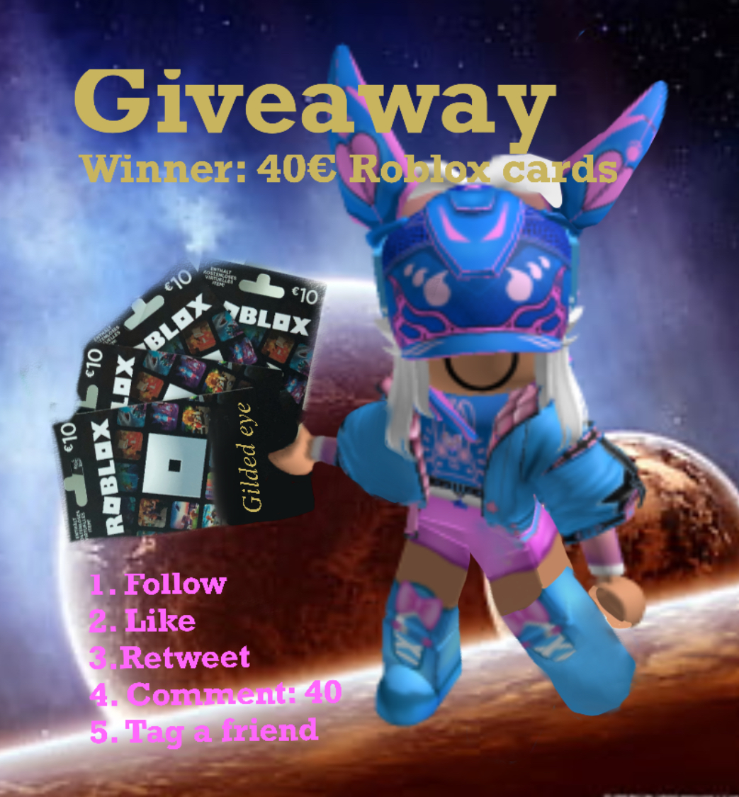 Gilded_Eye's tweet photo. 🌟Giveaway🌟 

💛40€  Roblox  cards ->  1  Winner 💛

👑To  win:  1.  Follow
                      2.  Like  
                       3.  Retweet  
                       4.  Comment:  40
‼️‼️  Now  tag  a  friend‼️‼️👑
#Roblox #Giveaway #Robux #Gildedeye #Win #almostfree https://t.co/0O7MbuFXf2