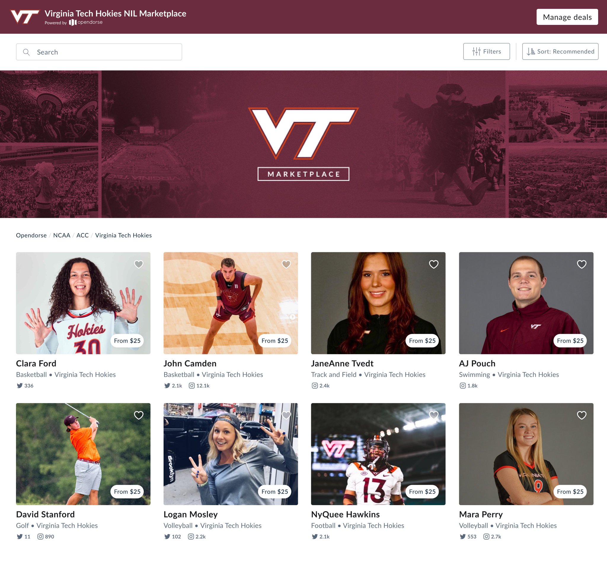 Opendorse on Twitter "Big news for hokiesports fans! Easily connect