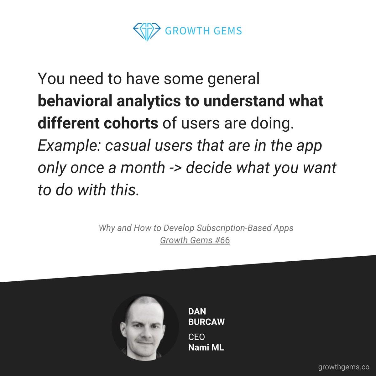 #1GemEveryday 💎

Day 279

🎙️/📹 Why and How to Develop Subscription-Based Apps
💡 <a href="/burcaw/">Richard Burcaw</a> (CEO at <a href="/HelloNamiML/">Nami ML</a>)
🙏 <a href="/ShamanthRao/">Shamanth Rao</a> <a href="/MobileUAShow/">The Mobile User Acquisition Show</a> 

⛏️🔗 more #growthgems on this in Growth Gems #66
👉 growthgems.substack.com/p/-growth-gems…

👇💎👇