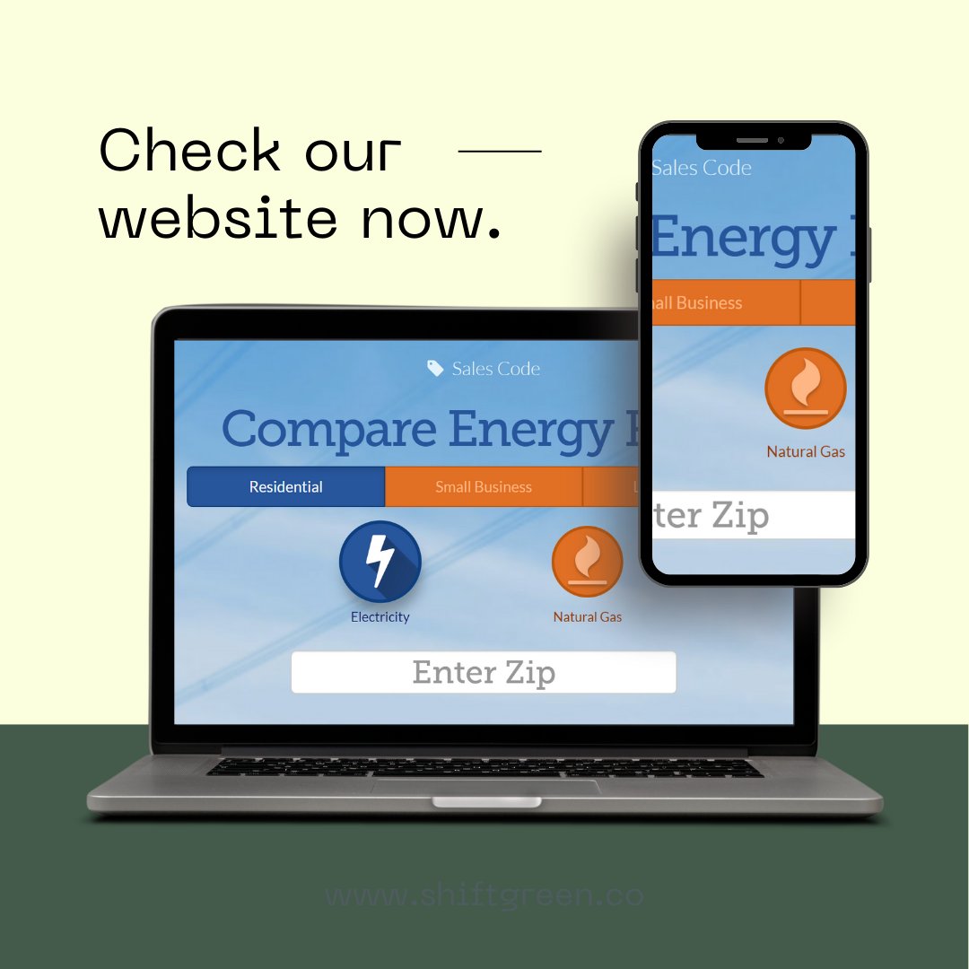 iShiftGreen's tweet photo. Have you visited our website and already tried our price engine? No worries, it's free! You can compare your energy rates and check out some of our best plans and exciting offers! 

Check our website now and visit https://t.co/LBSWiBfe1x.
.
#ShiftGreen #renewableenergy https://t.co/TjjwM5ONqK