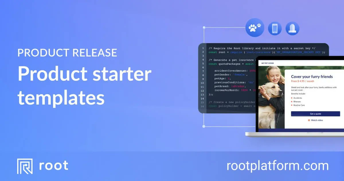 Product update: Get a head start on your build with Root’s new product templates.

Using Root’s low-code Workbench tools you can customise product templates to match your unique product requirements.

Read more: buff.ly/3MaMJkO