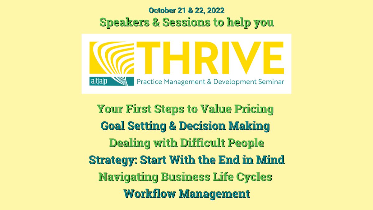 Practice Management and Business Development topics, networking opportunities, and FULLY HYBRID! Learn more &amp; register now: ow.ly/LrJk50KZNQu