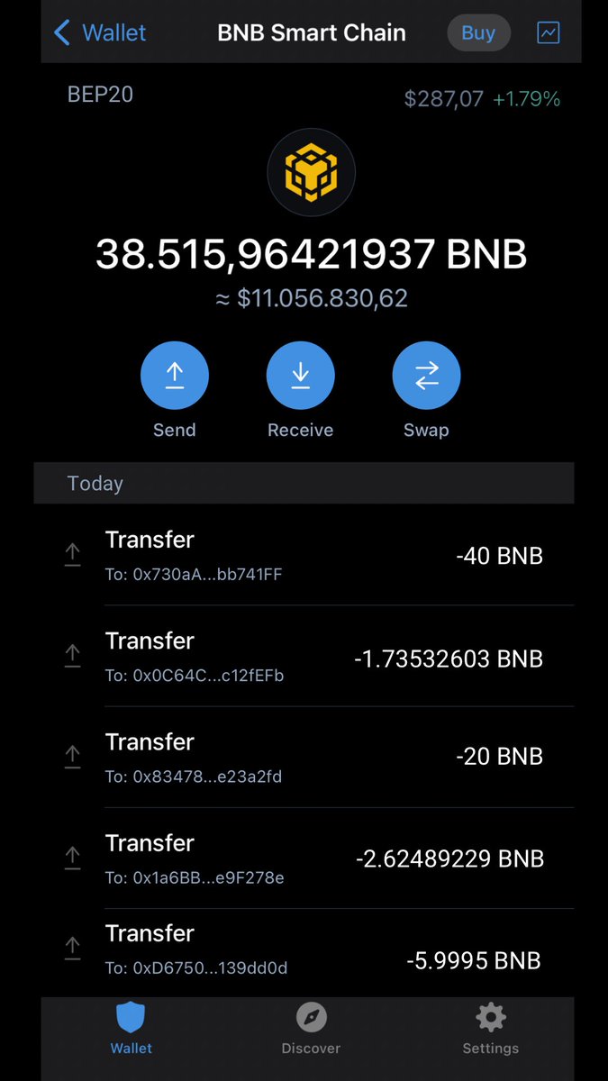 You will receive 7 $BNB = $2,037 in your wallet,

First 1,600 Participants will Receive #BNB       Airdrop, to enter just like, follow and rt, Retweet pinned 📌 post.

+Drop your BNB (Bep20) wallet address 👇🎁
