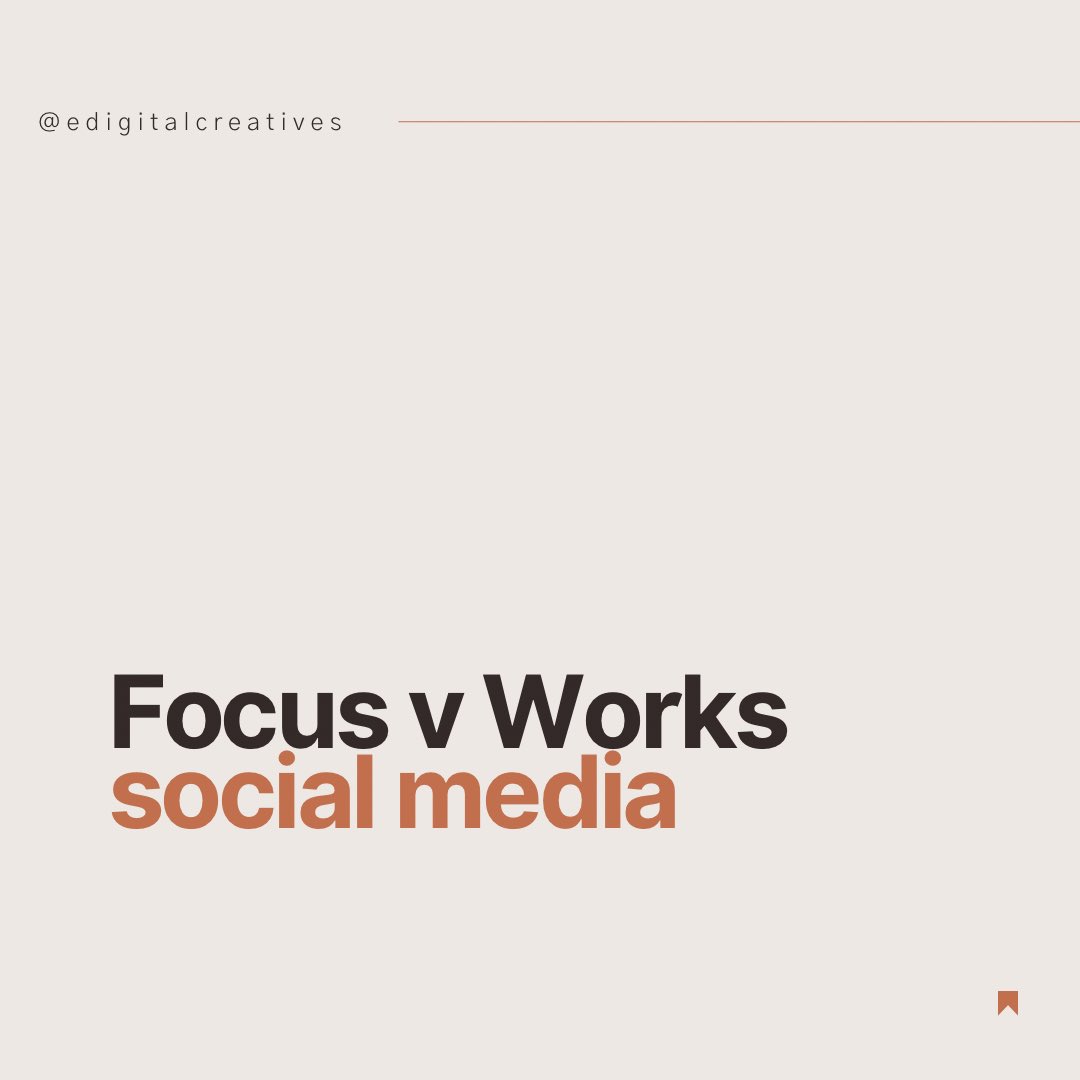 EDigiCreatives's tweet photo. Focus vs Works in #SocialMedia 

🧵 https://t.co/2g5Oa8UgTb