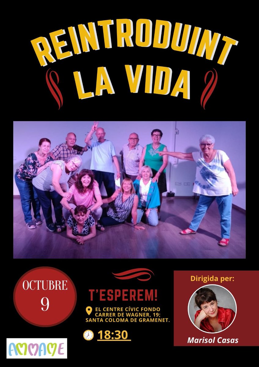 9 de octubre en el CC del Fondo a las 18h

Semana cultural de Extremadura en Santa Coloma de Gramenet, actuamos con nuestra obra de teatro REINTRODUINT LA VIDA