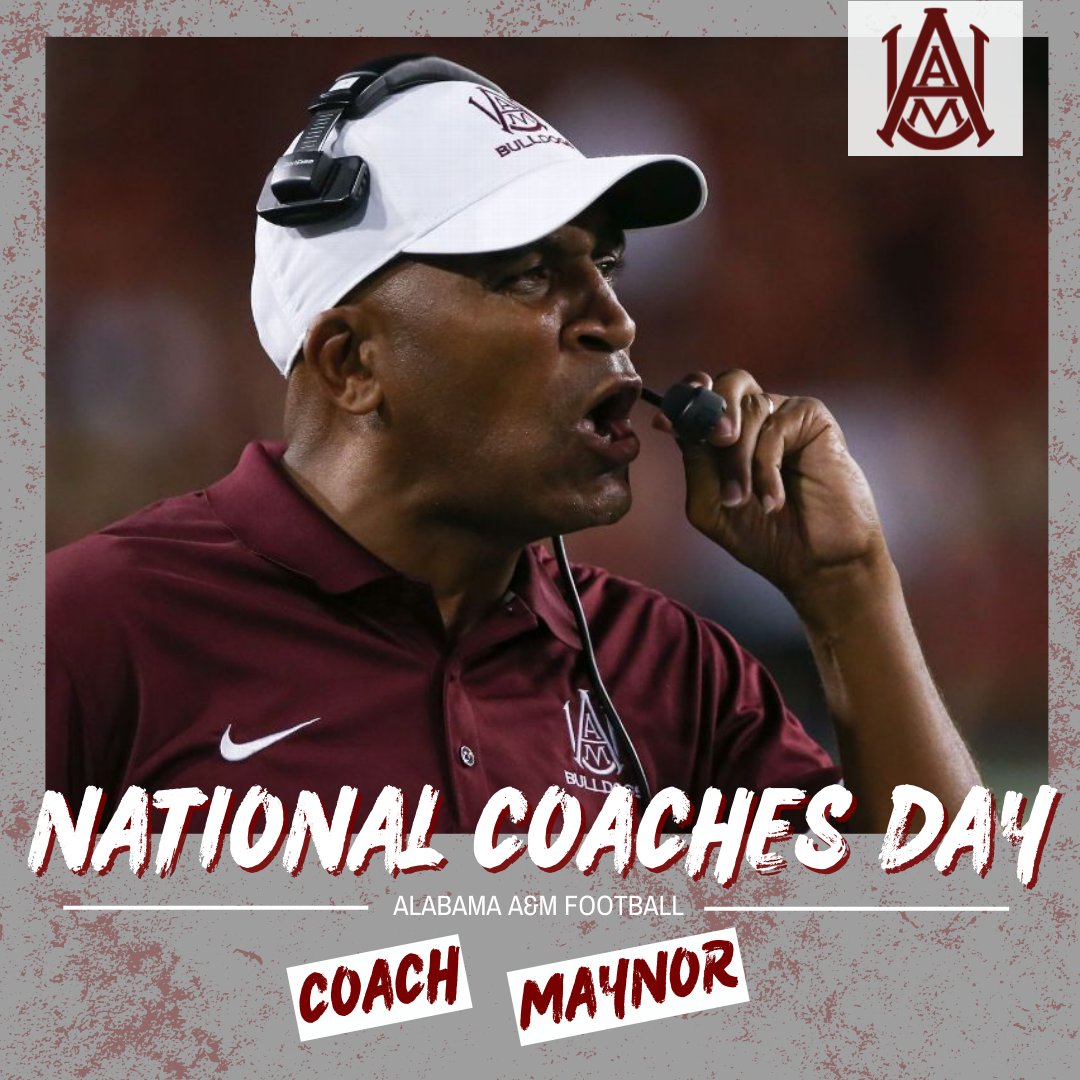 Happy #NationalCoachesDay to Coach Maynor 🐶
 
#BulldogNation | <a href="/AamufbR/">Alabama A&M Football</a>