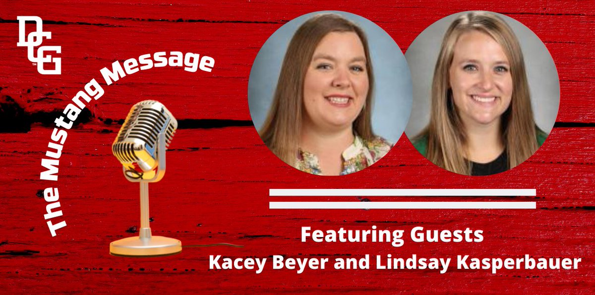 DCGDistrict's tweet photo. We are celebrating National Instructional Coach Appreciation Day on The Mustang Message. Our featured guests are Kacey Beyer (@DCGDCElem) and Lindsay Kasperbauer (@DCGHS)! 
Click here to listen: https://t.co/zBYcIAPdl9
#dcgexcellence https://t.co/if0yglHJQz