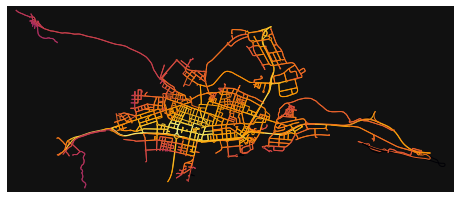 MarioPerezAgro's tweet photo. Análisis de redes de transporte:
OSMnx 🫱🏾🫲🏽NetworkX 🫱🏽🫲🏾Python
Ruta más corta entre dos puntos, estudio de centralidad, identificando aquellas vías más críticas y teniendo en cuenta velocidades de circulación.
Ejemplo: Ciudad de Logroño, La Rioja 📍
#Python #OpenStreetMap #Routes https://t.co/EkFn8t7Wtc