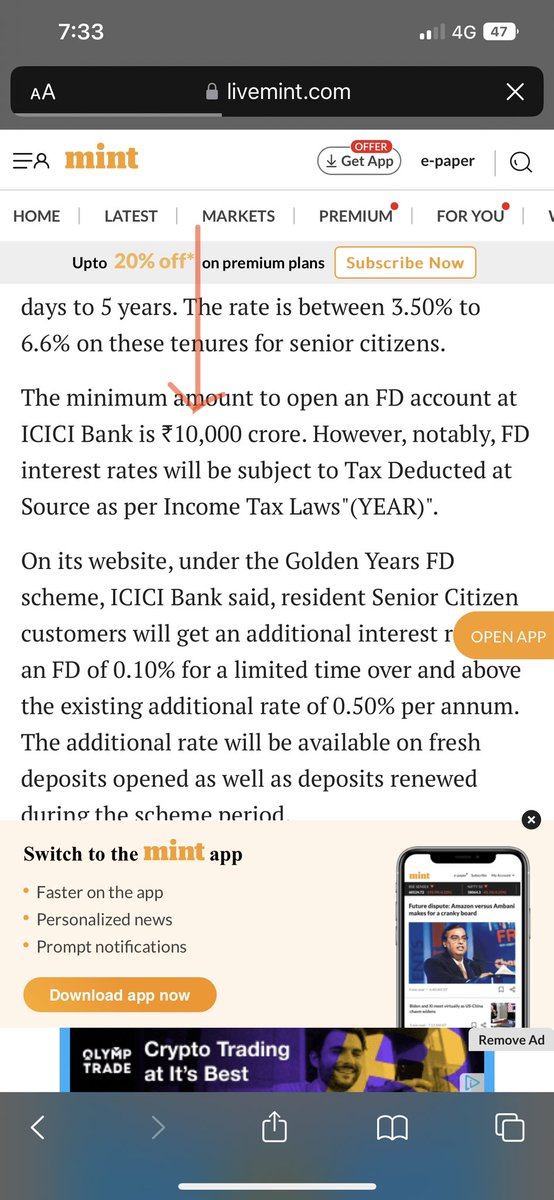 a_suneel's tweet photo. @livemint - Please correct this error. Strange that such errors are permitted… https://t.co/ZsdnqbpGKm