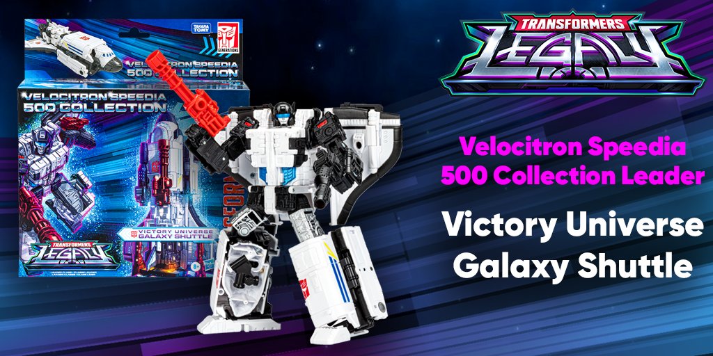 Make it a #TransformersThursday with #Transformers Legacy Velocitron Speedia 500 Collection Leader Victory Universe Galaxy Shuttle! Pre-order exclusively @Walmart with quantities available on #HasbroPulse! Pre-order begins now for Pulse Premium members and all fans at 11am ET!