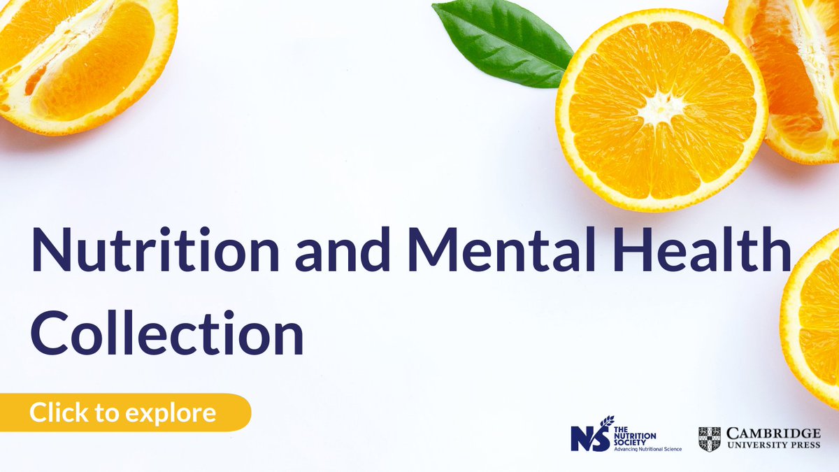 This week is #MentalIllnessAwarenessWeek 

Explore our Nutrition and Mental Health Collection to gain a better understanding of the links between nutrition and mental health 🍊

🔗bit.ly/3SYwgm2