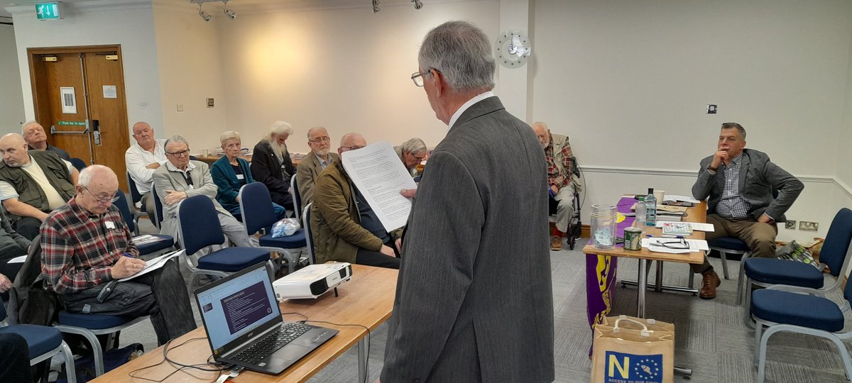 uaf's tweet photo. This was UKIP's recent 'Eastern Regional conference' in Essex. 
Really going places, aren't they...
The pitch to recruit young people went well. 😃 https://t.co/vIosuOGNQb
