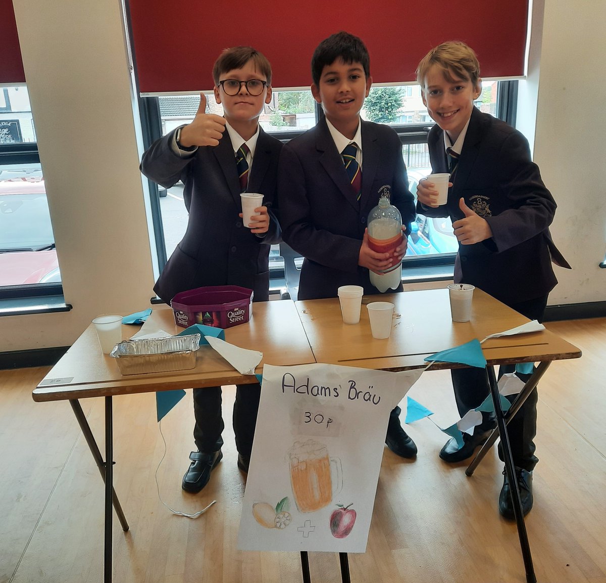 HabsAdamsGS's tweet photo. A fantastic lunchtime of #Oktoberfest celebrations thanks to our German Club with hotdogs, pretzels, schnitzel, strudel & sahne all proving a big hit plus some special homemade Adams Bräu and of course those all-important Haribos! #Congratulations @HA_GermanDept #GoHabsAdams https://t.co/MyGkyPQmm0