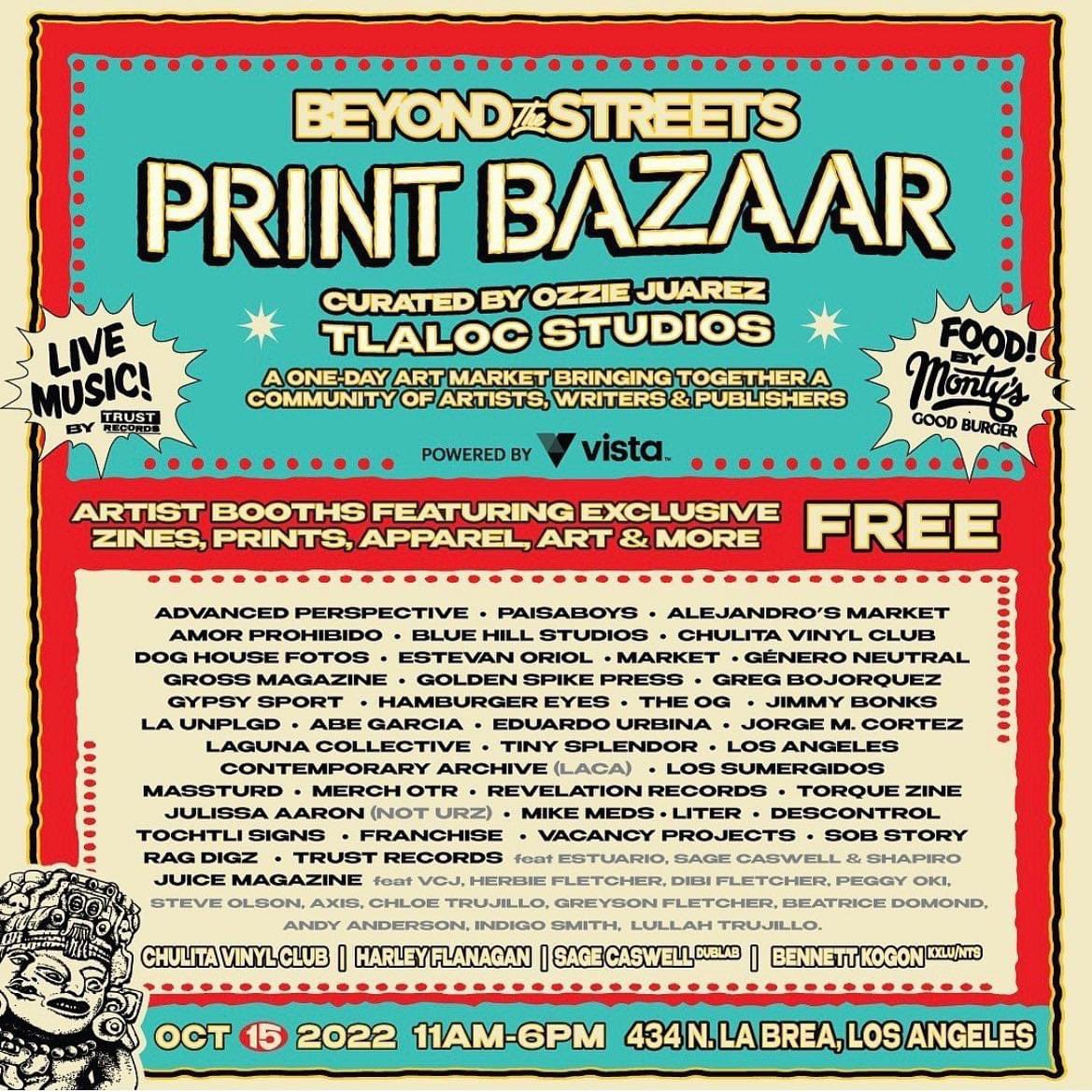 records_trust's tweet photo. Trust Records will be here October 15th with a solid crew including our friends Harley Flanagan and Keith Morris. We’ll also be selling our brand new Trust zine Vol.2 #trustrecords #beyondthestreetsart #printbazaar https://t.co/I2QrRZ4ztZ