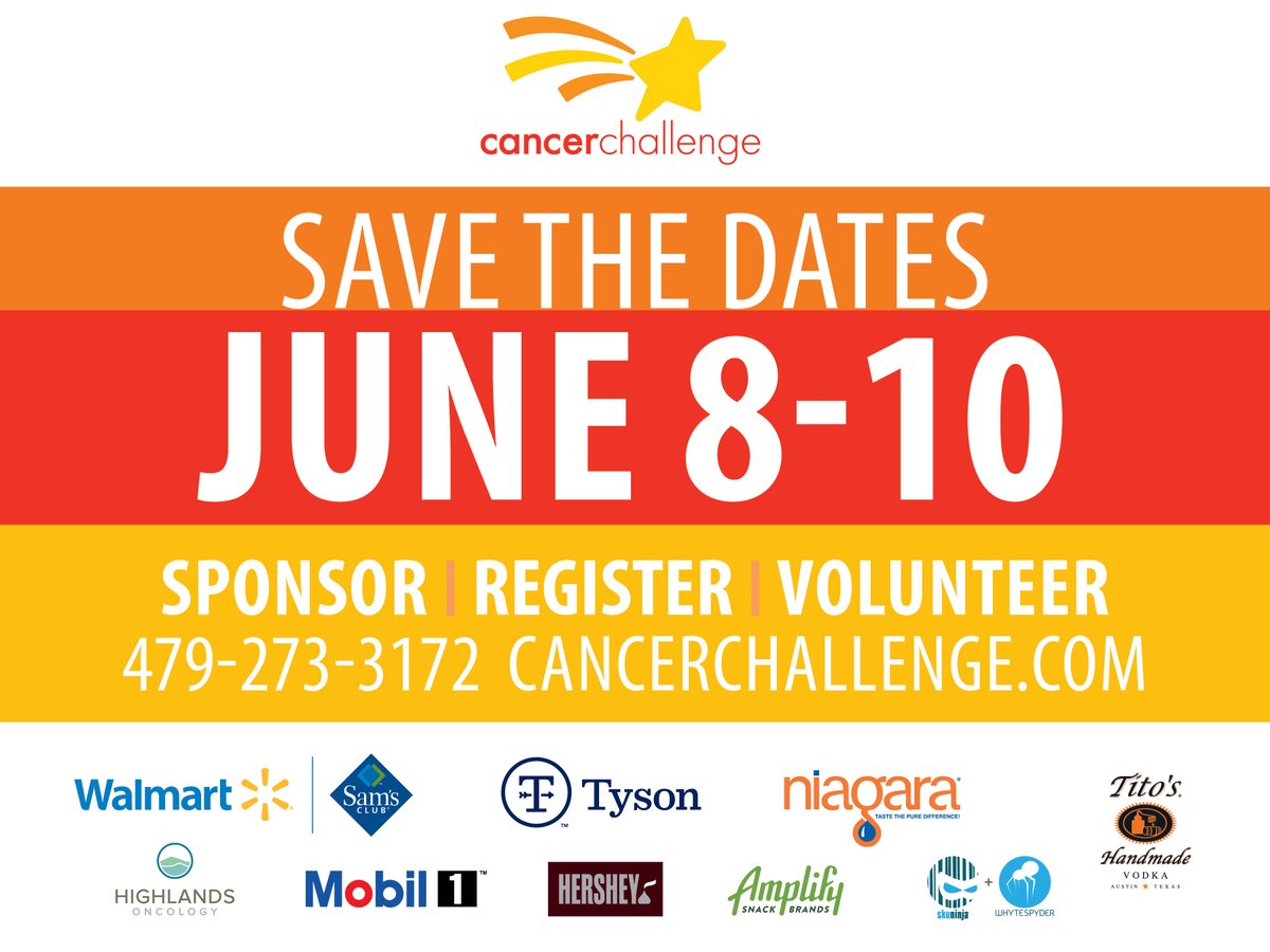 Join the Cancer Challenge June 8-10, 2023 and help support world class cancer care in the Northwest Arkansas community.